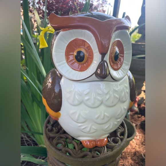 Better Homes And Gardens Other - BETTER HOMES and GARDENS Heritage Collection Owl Ceramic Cookie Jar 🤎🧡🍪🦉
